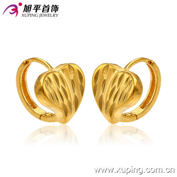 Promotion Wholesale Fashion Simple 24k Gold-Plated Heart Imitation Jewelry Hoop Earring - 28509